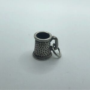 VTG Sterling Silver Beer Stein Mug Glass Mini Charm Bracelet Charm